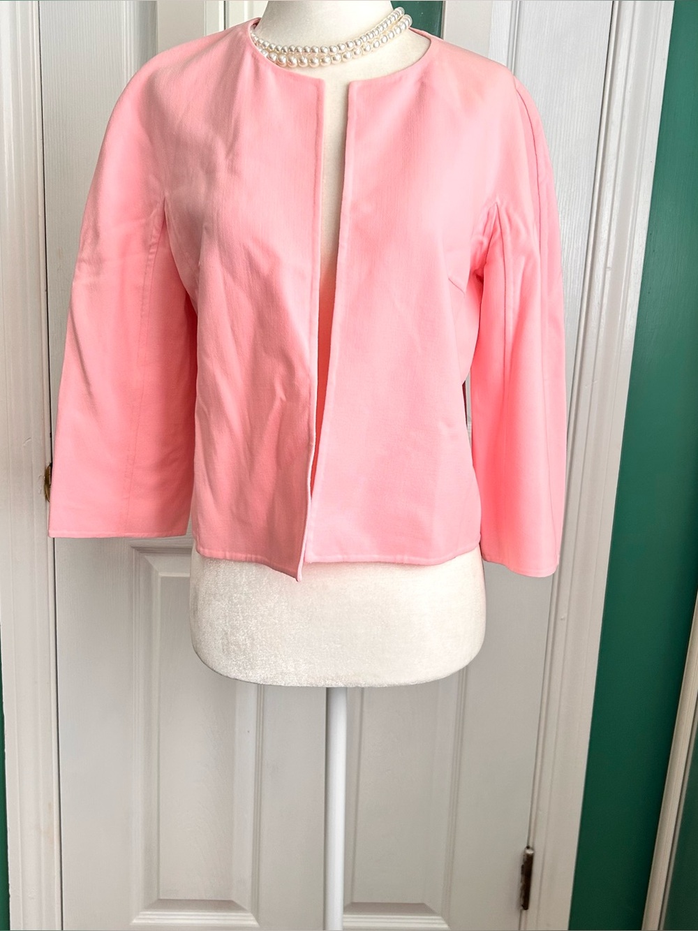 Michael Kors Collection Classic Pink Women's Open Blazer Jacket 6